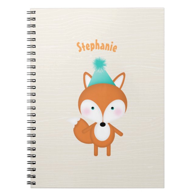 Cuaderno Fox de Woodland con globos (Frente)