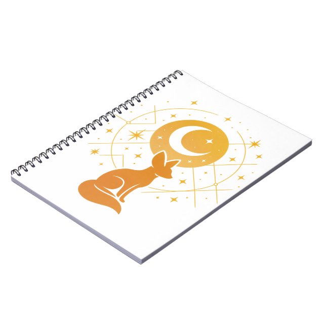 Cuaderno Fox del Desierto Celeste - Luna y Estrellas Cósmic (Lado Izquierdo)