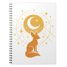 Cuaderno Fox del Desierto Celeste - Luna y Estrellas Cósmic