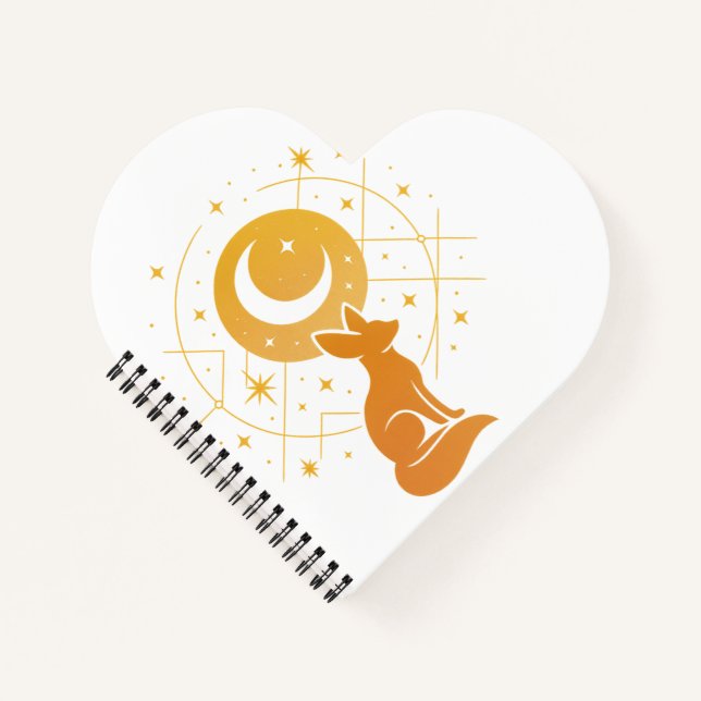 Cuaderno Fox del Desierto Celeste - Luna y Estrellas Cósmic (Anverso)