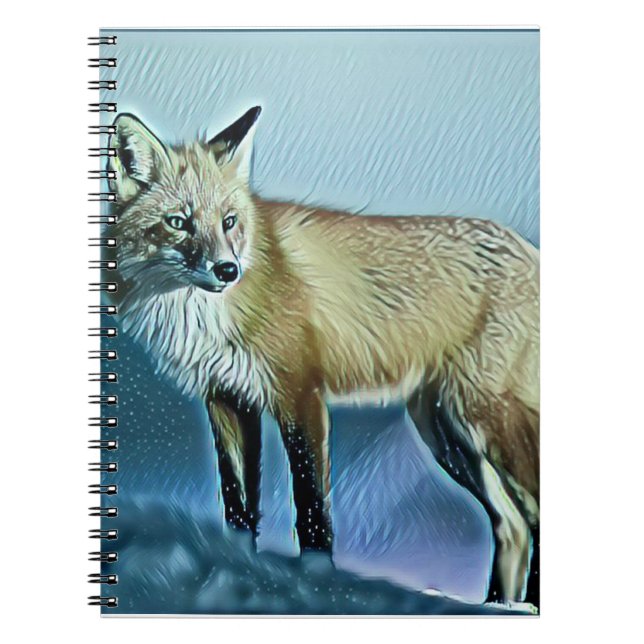 Cuaderno Fox disfrutando un día de nieve (Frente)