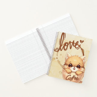 Cuaderno Fox en un tazón - Cute Café Lover