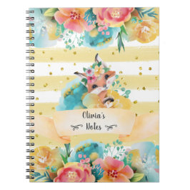 Cuaderno Fox Encantadora Y Chica De Flores En Blogueo Diari
