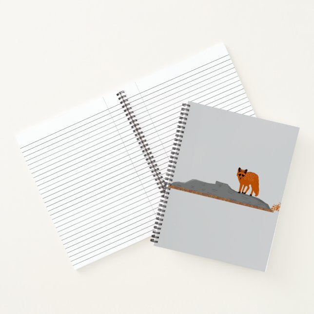 Cuaderno 🦊 Fox on the Rock Spiral Notebook   (Interior)