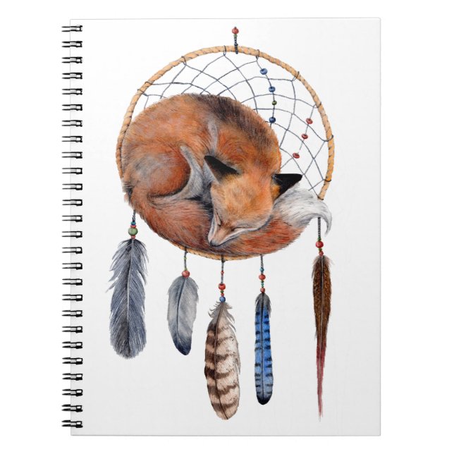 Cuaderno Fox roja durmiendo en Dreamcatcher (Frente)