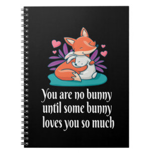 Cuaderno Fox Y Bunny Pareja Aman A Los Amigos De La Paz