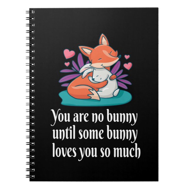 Cuaderno Fox Y Bunny Pareja Aman A Los Amigos De La Paz (Frente)