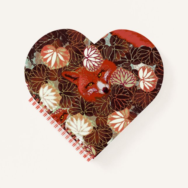 CUADERNO FOXAS ROJAS ENTRE LAS HOJAS BLANCAS, FOLIAGE (Anverso)