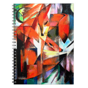 Cuaderno Foxes pintados por Franz Marc en color digital