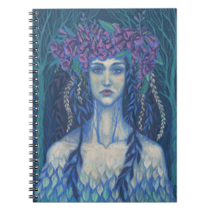 Cuaderno Foxglove dryad hermoso chica arte de fantasía surr
