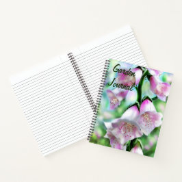 Cuaderno Foxglove Flor Floral Purple Green Garden Journal