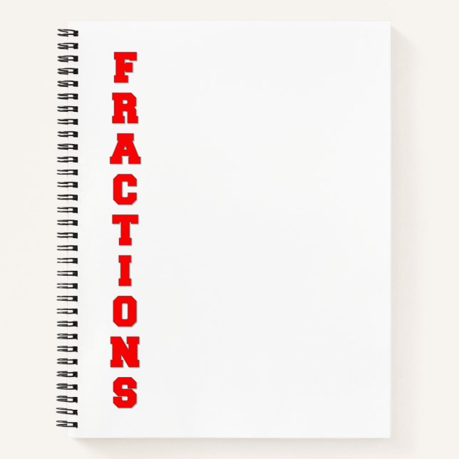 Cuaderno Fracciones (Anverso)