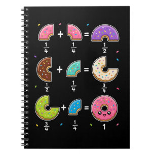 Cuaderno Fracciones de Donut Humor de Aprendizaje de Matemá