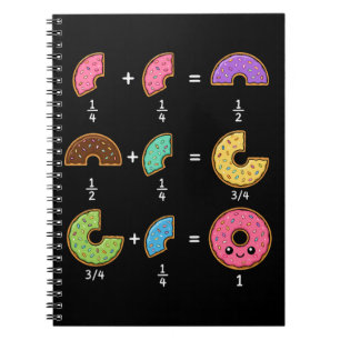 Cuaderno Fracciones de Donut Humor de Aprendizaje de Matemá