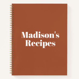 Cuaderno Fracotta moderna texto de nombre personalizado Lib