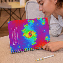 Fractal de espiral arcoiris personalizado