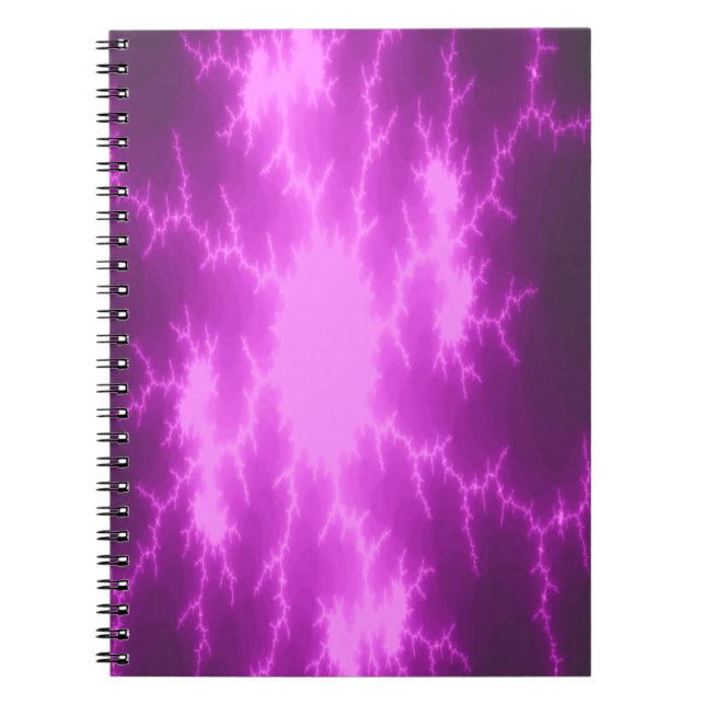 Cuaderno fractal de mega relámpago (Frente)
