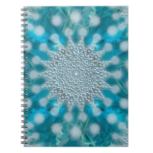 Cuaderno Fractal del copo de nieve del navidad