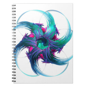 Cuaderno Fractal Fantasy Swirls Spiral Notebook