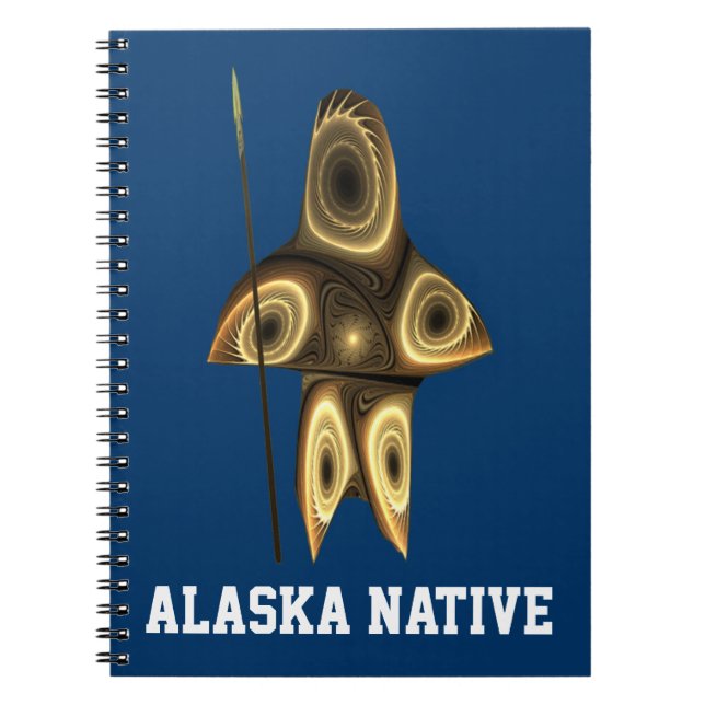 Cuaderno Fractal Inuit Hunter -  Alaska Native (Frente)