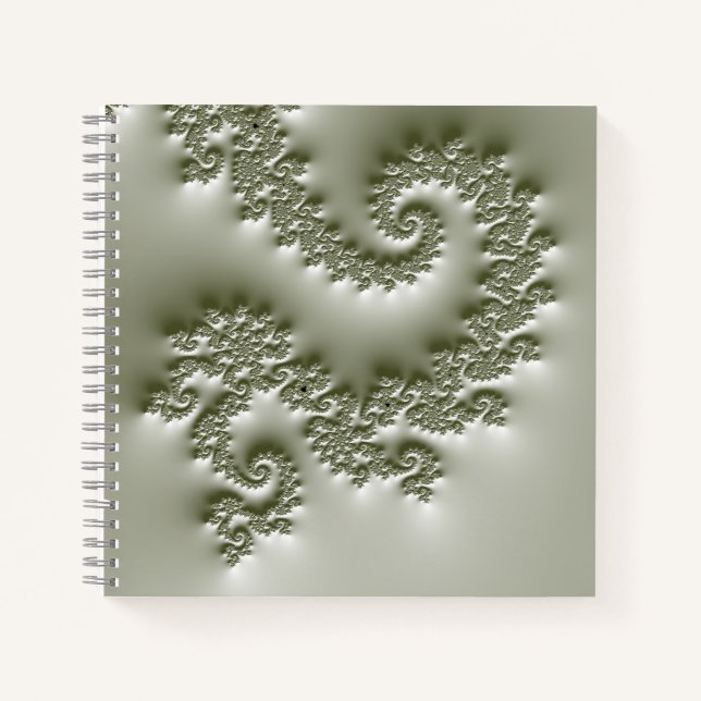 Cuaderno Fractal verde pálido (Anverso)