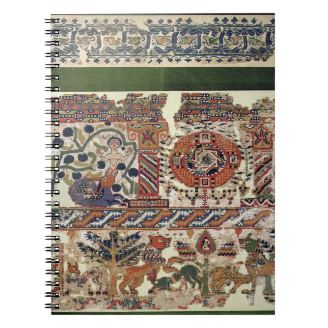 Cuaderno Fragmento de la materia textil que representa (Frente)