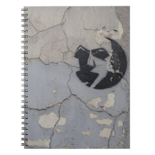 Cuaderno Fragmento de piedra blanca y negra