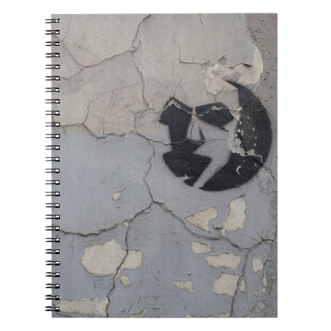 Cuaderno Fragmento de piedra blanca y negra (Frente)