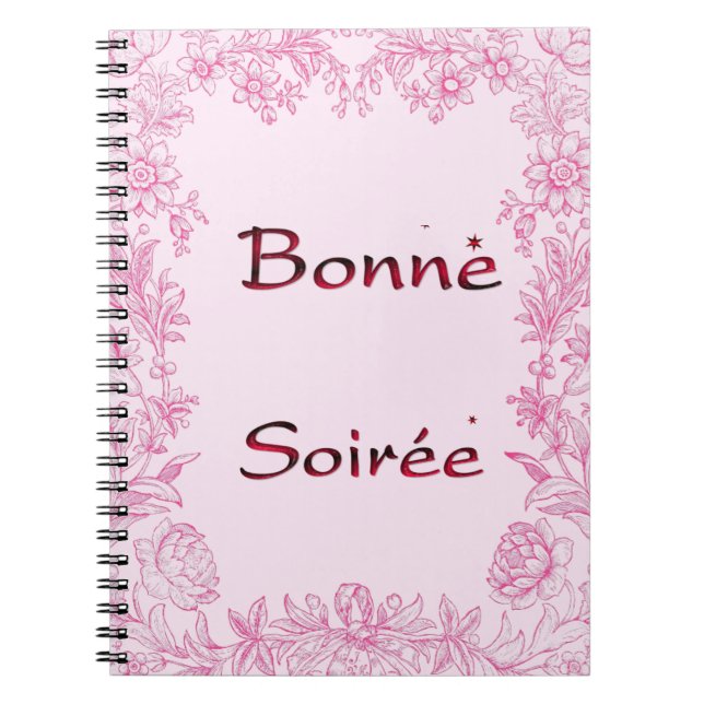 Cuaderno Francés: Bloc de notas Bonne Soiree (Frente)
