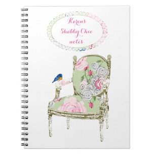 Cuaderno francés elegante lamentable de la silla