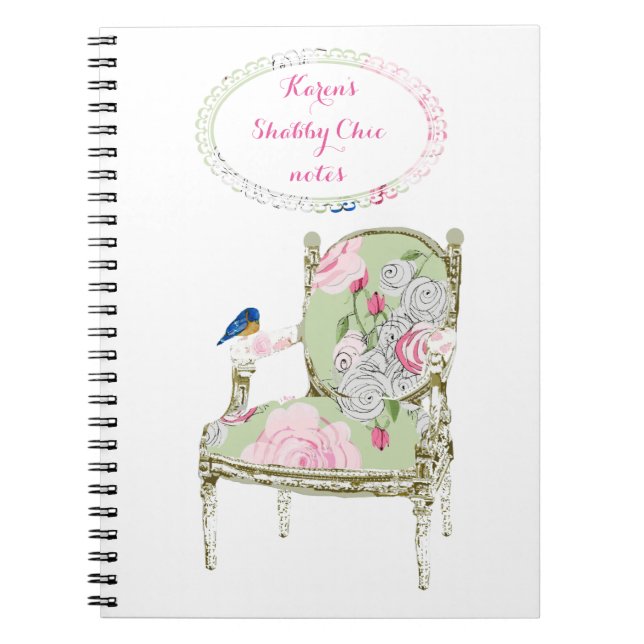 Cuaderno francés elegante lamentable de la silla (Frente)