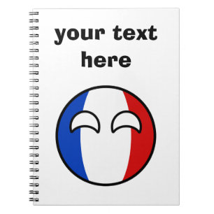 Cuaderno Francia Geeky que tiende divertida Countryball