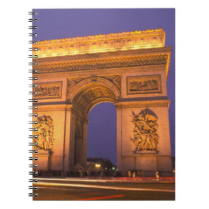 Cuaderno Francia, París, Arco de Triunfo al anochecer.