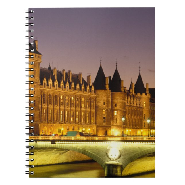 Cuaderno Francia, París, Conciergerie y río Sena en (Frente)