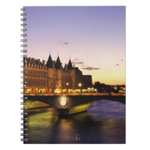 Cuaderno Francia, París, río Sena y Conciergerie en