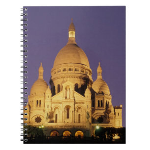 Cuaderno Francia, París, Sacré-Coeur al anochecer.