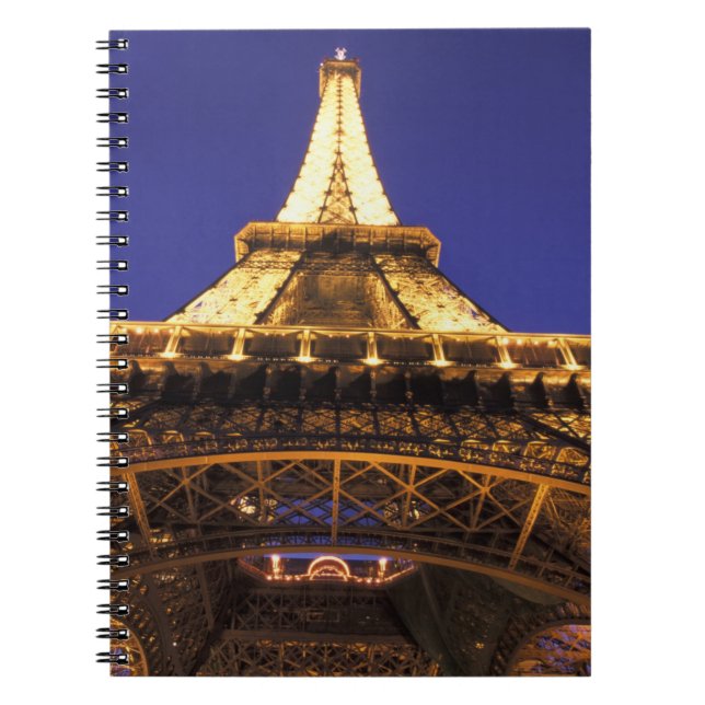 Cuaderno FRANCIA, Torre Eiffel de París, vista nocturna (Frente)