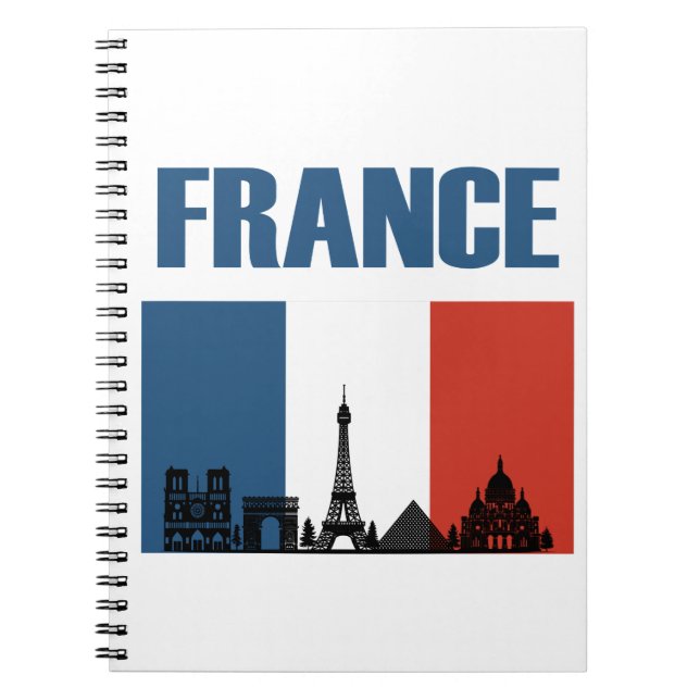 Cuaderno Francia Viaje - Bandera Francesa de la Línea Aérea (Frente)
