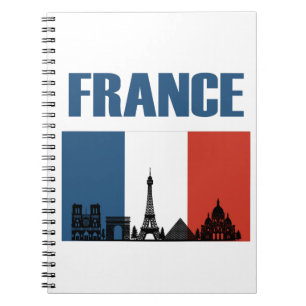 Cuaderno Francia Viaje - Bandera Francesa de la Línea Skyl