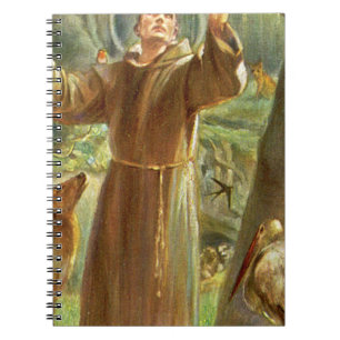Cuaderno Francisco de Asís predicando a los animales