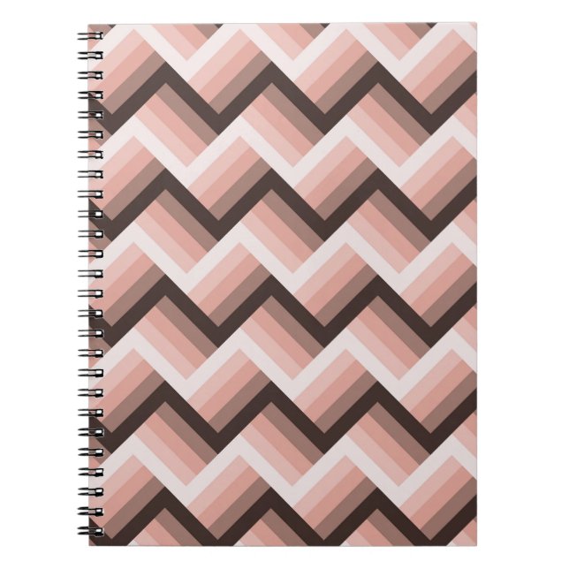 Cuaderno Franja 3D abstracta moderna sin costuras (Frente)