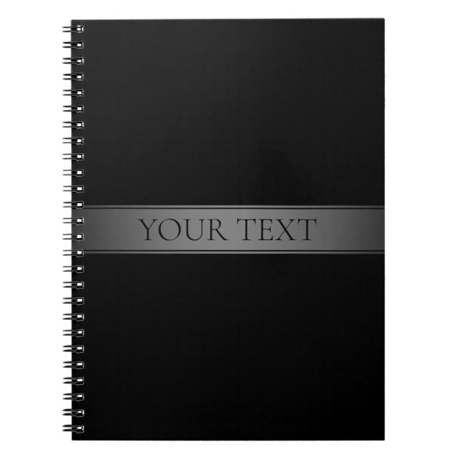 Cuaderno Franja de gradiente elegante simple editable en co (Frente)