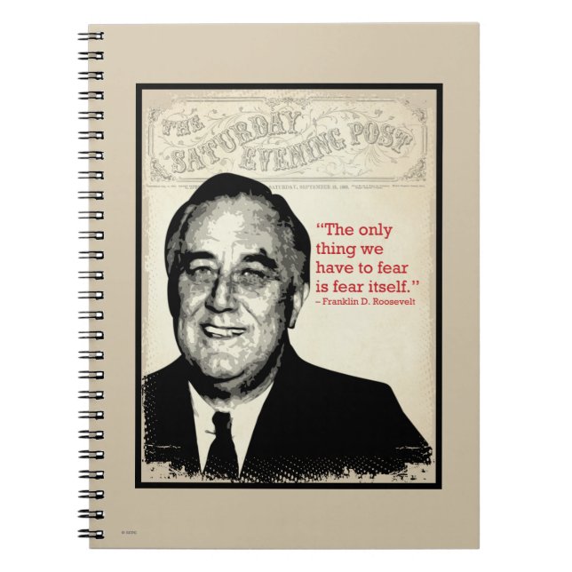 Cuaderno Franklin D. Cita de Roosevelt (Frente)
