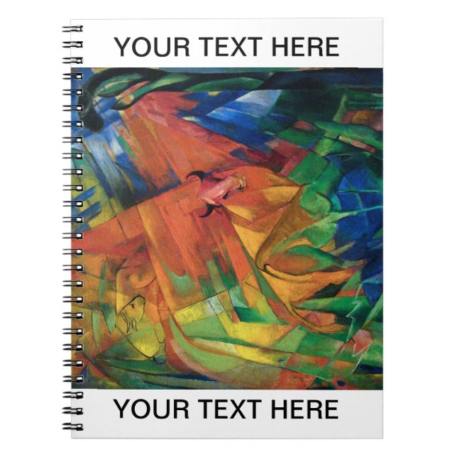 Cuaderno Franz Marc Animales en un paisaje personalizado (Frente)