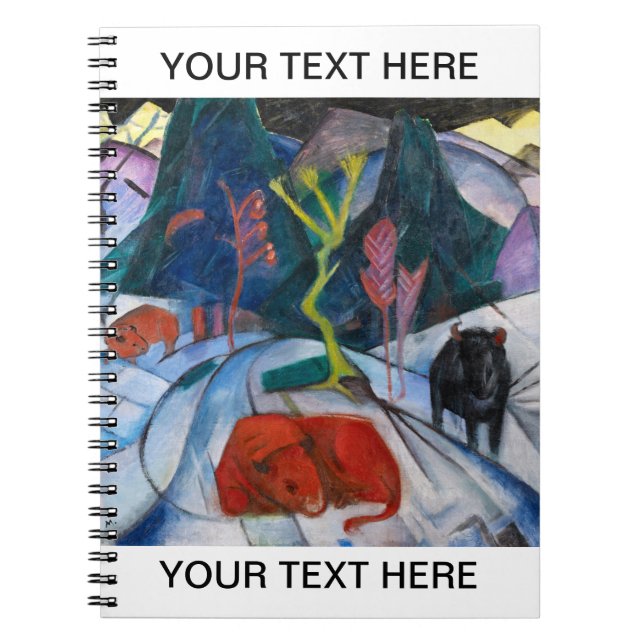 Cuaderno Franz Marc Bison en invierno personalizado (Frente)