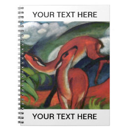Cuaderno Franz Marc Red Deer Famosa pintura personalizada
