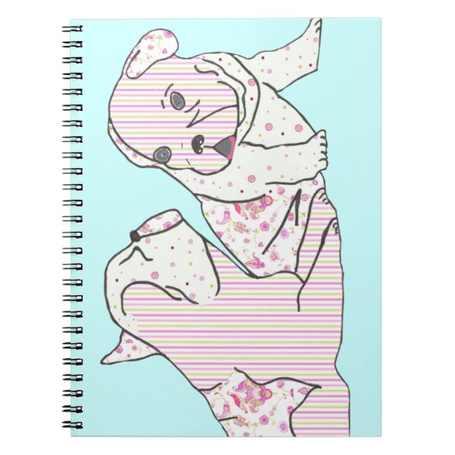 Cuaderno Französische Bulldoggen Notizbuch (Frente)
