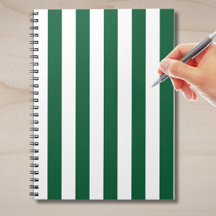 Cuaderno Frasco clásico de época franjas verde y blanca