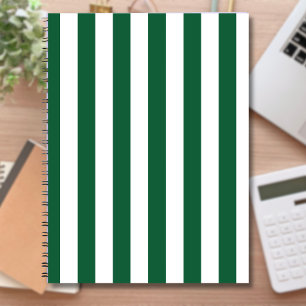 Cuaderno Frasco clásico de época franjas verde y blanca