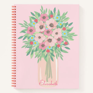 Cuaderno Frasco de albañil florido